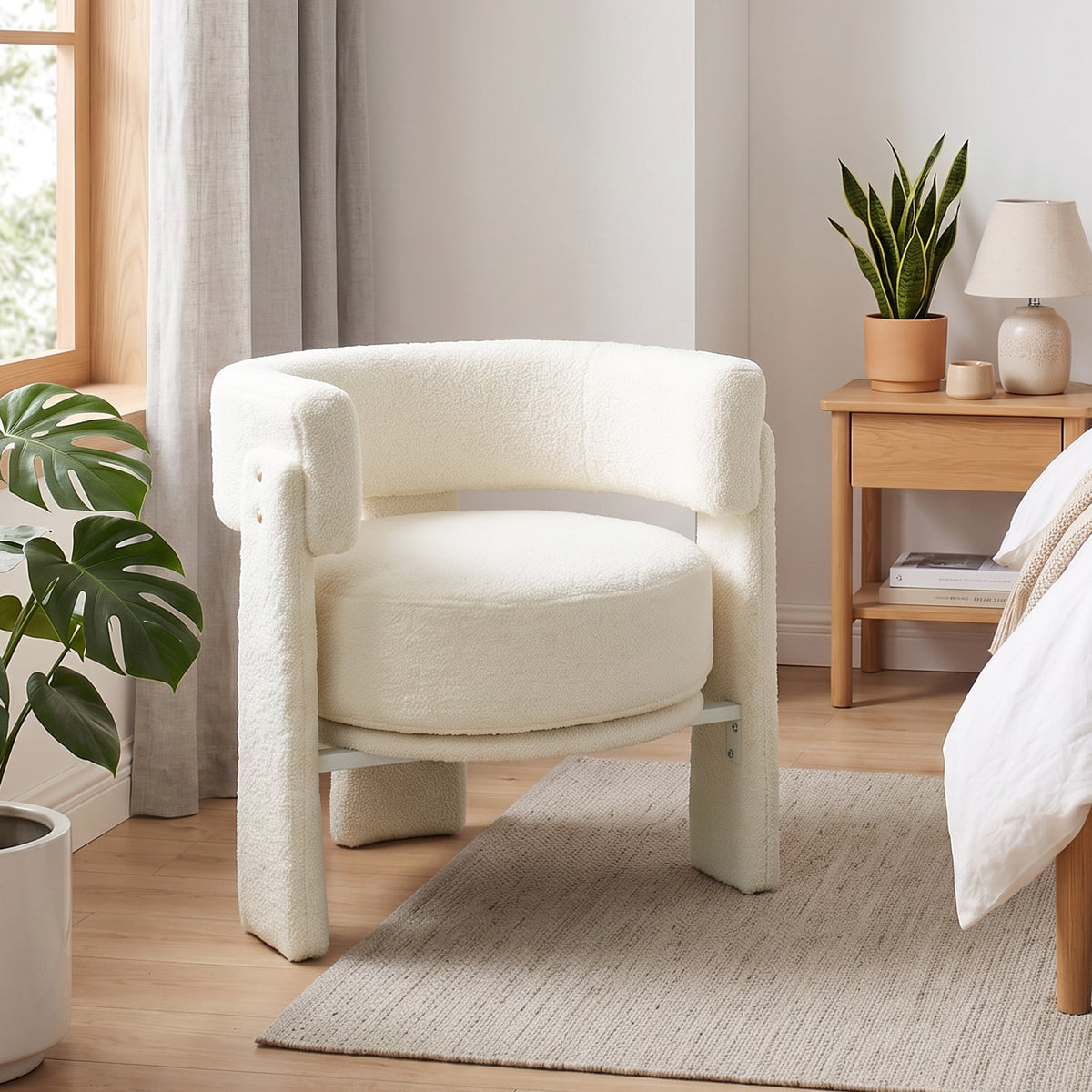 Sillón decorativo de sherpa