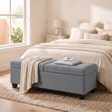 Tufted Storage Bench with Dual Lids