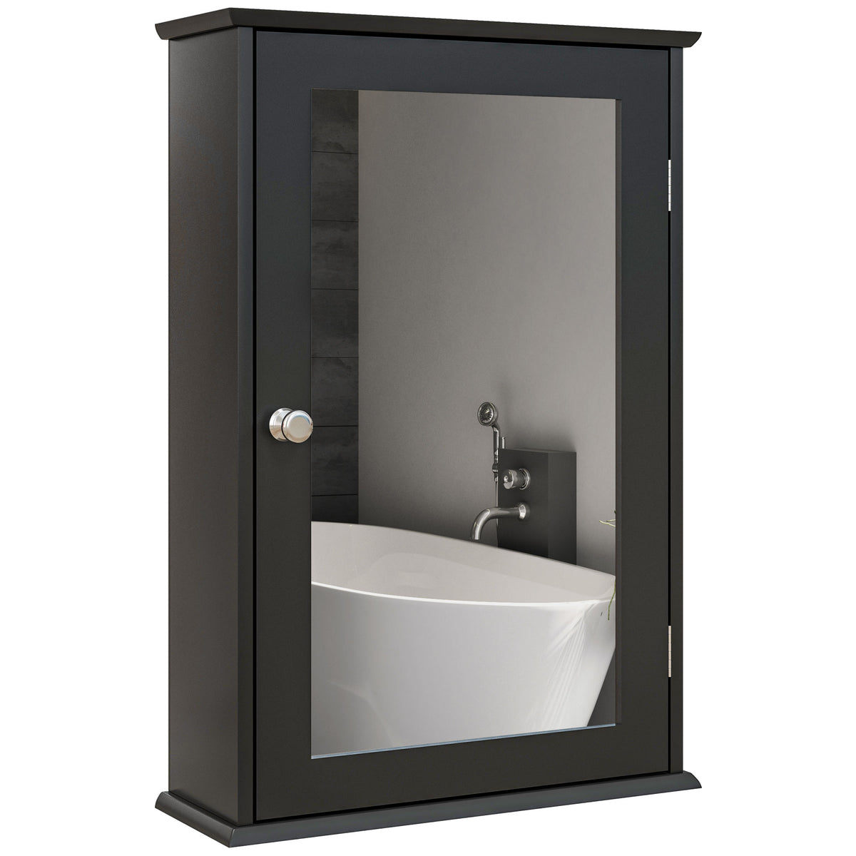 Wall-Mounted Medicine Cabinet with Mirror and Shelves