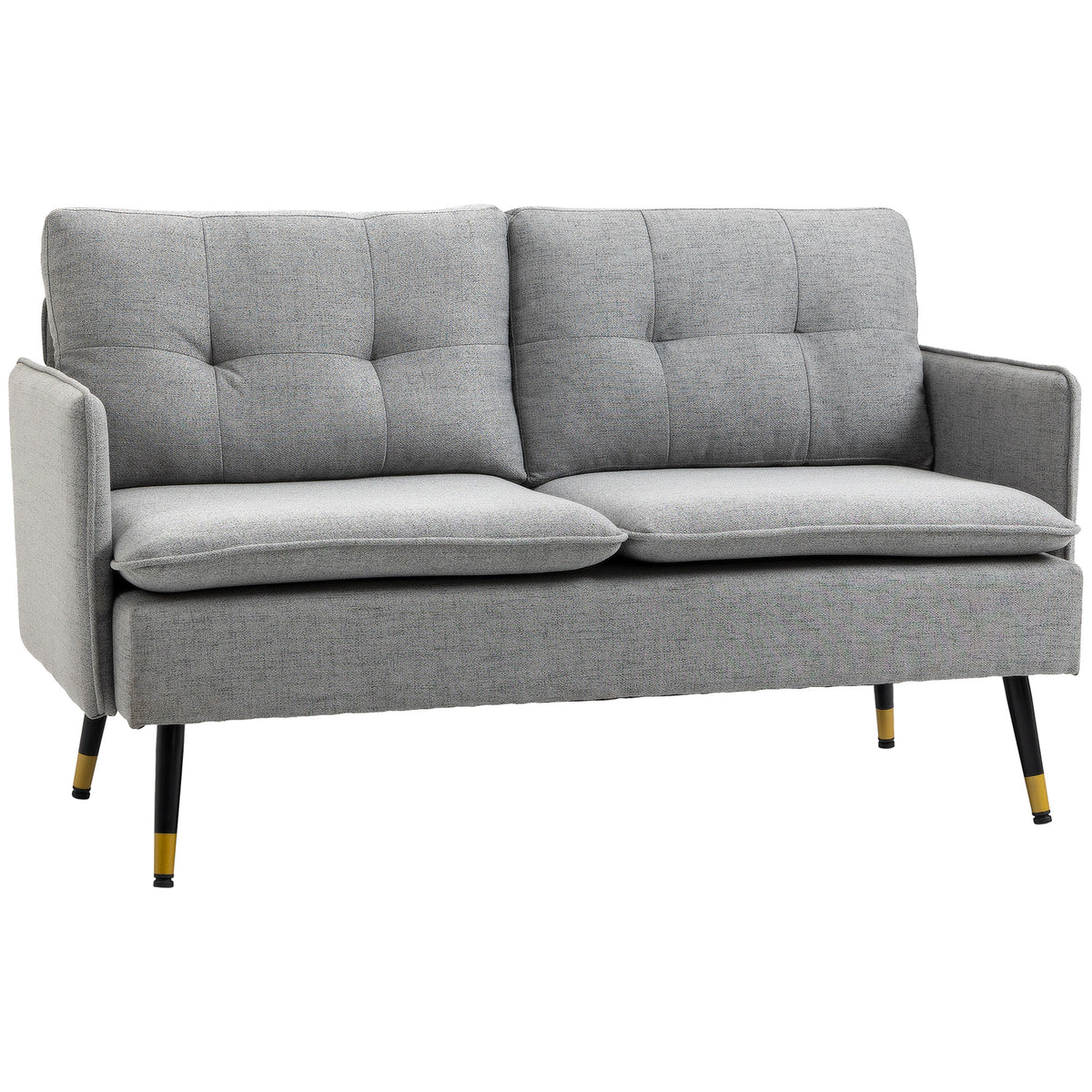 Loveseat Sofa Button Tufted Linen S Spring