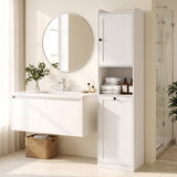Mueble de almacenamiento estrecho para baño con cesta