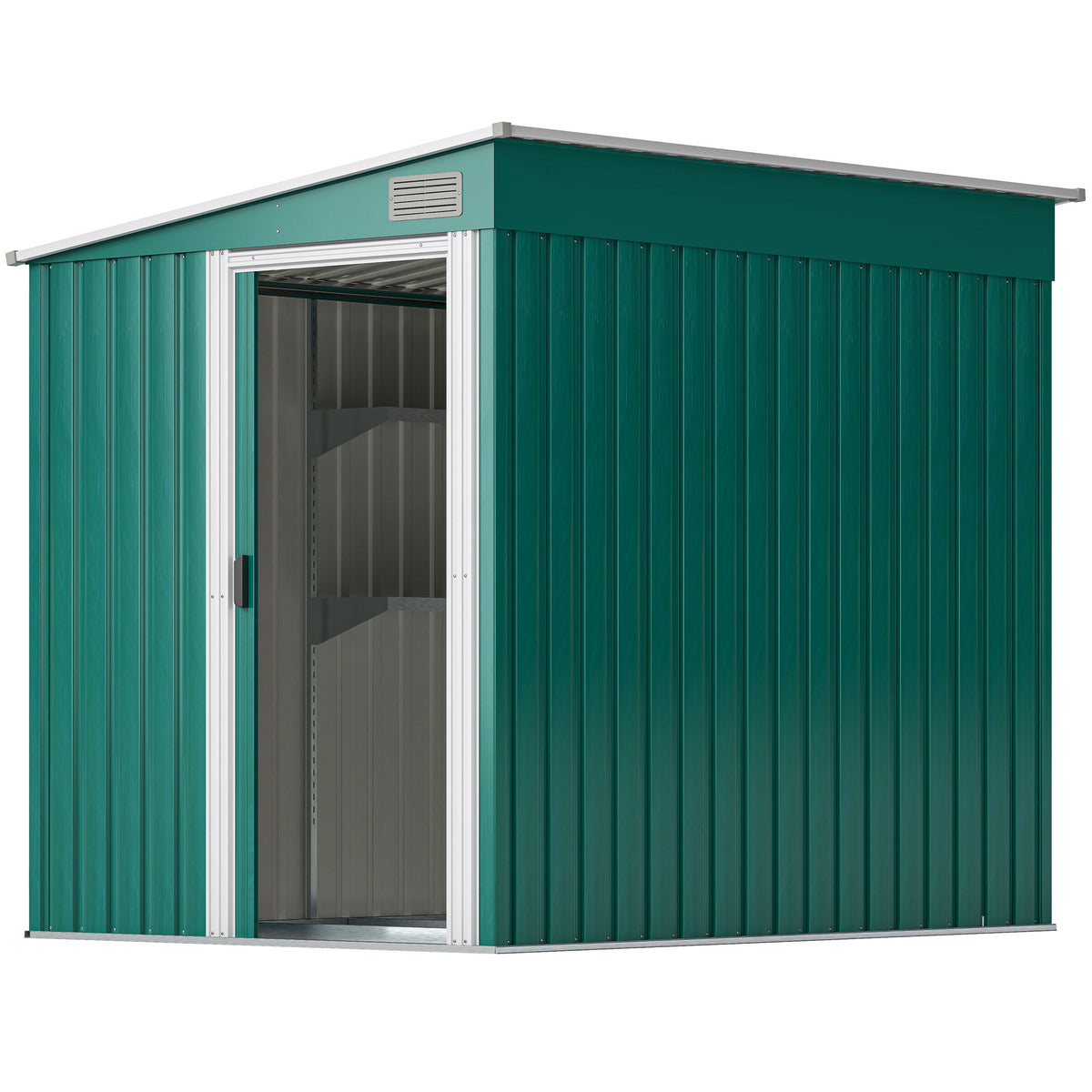 Galvanised Steel Lean-To Garden Storage Shed