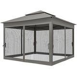 Tienda pop-up de 2 niveles con mosquitera 335 x 335 cm