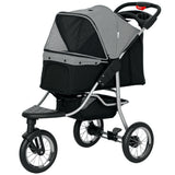 Cochecito plegable de 3 ruedas para perros con toldo ajustable