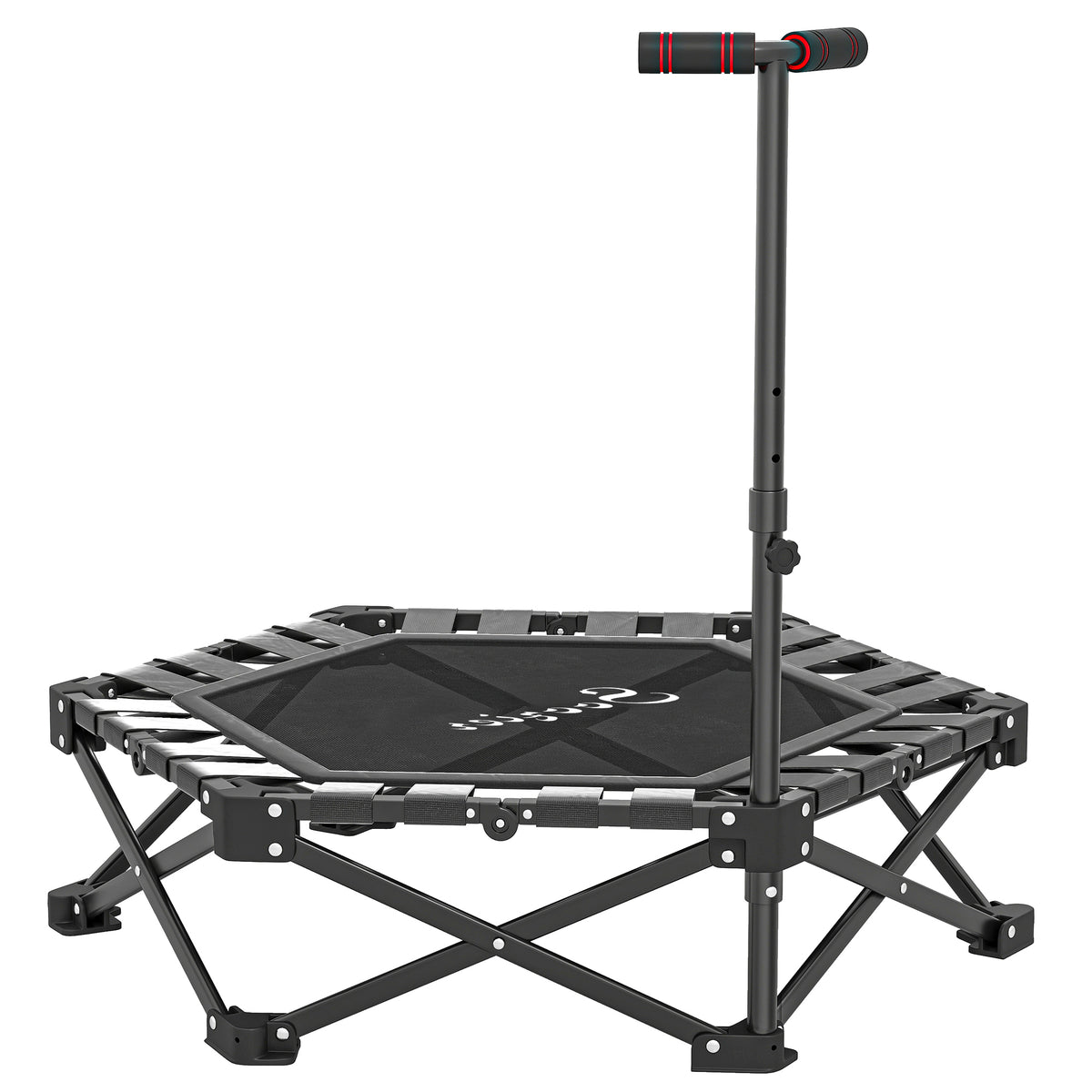 Mini trampolín plegable de entrenamiento con manillar