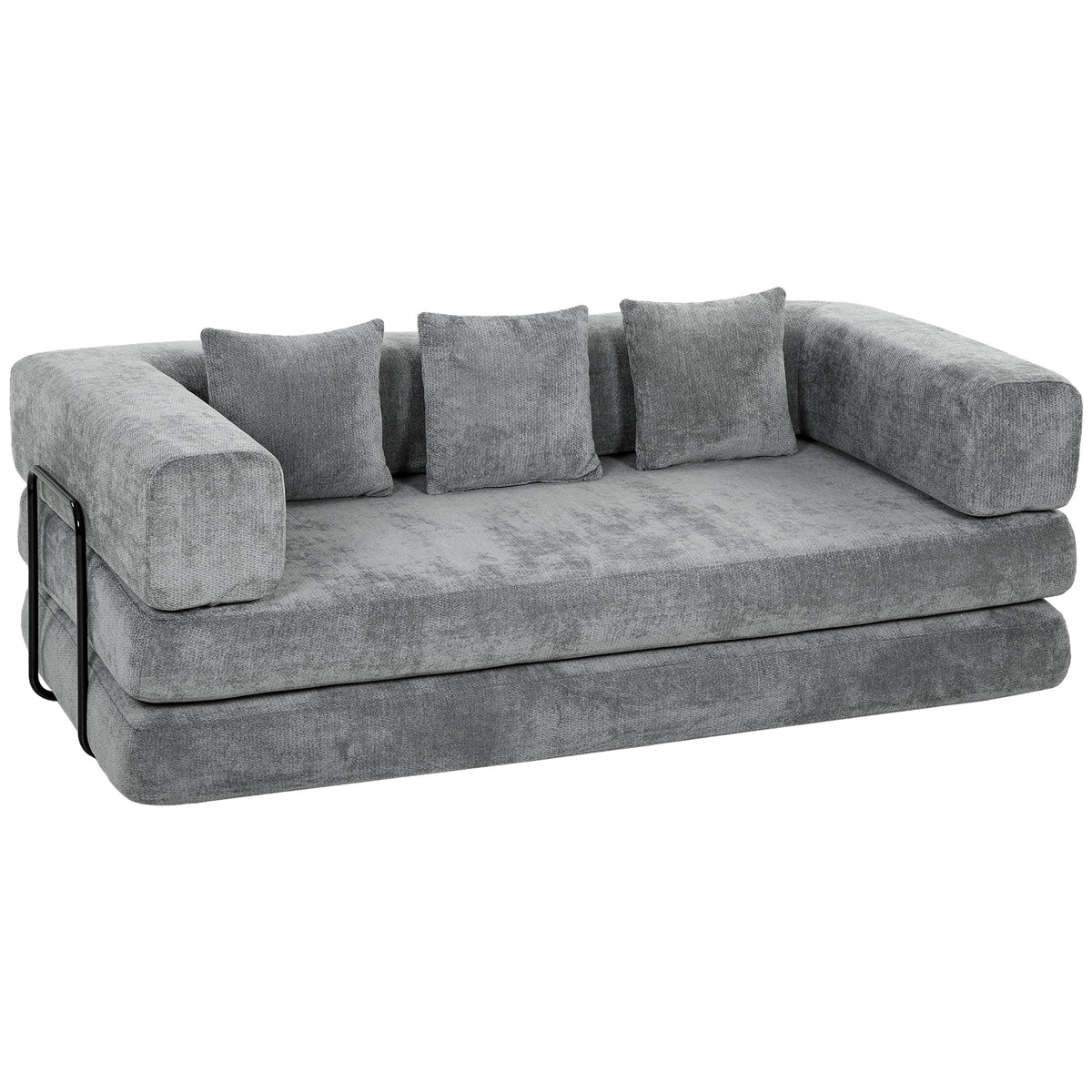 Boneless convertible sofa high-density foam