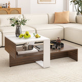 Geometric 2-tier coffee table