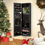 Wall-Mounted Full-Length Mirror Jewelry Cabinet