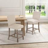 Counter height bar stool with back — Set of 2