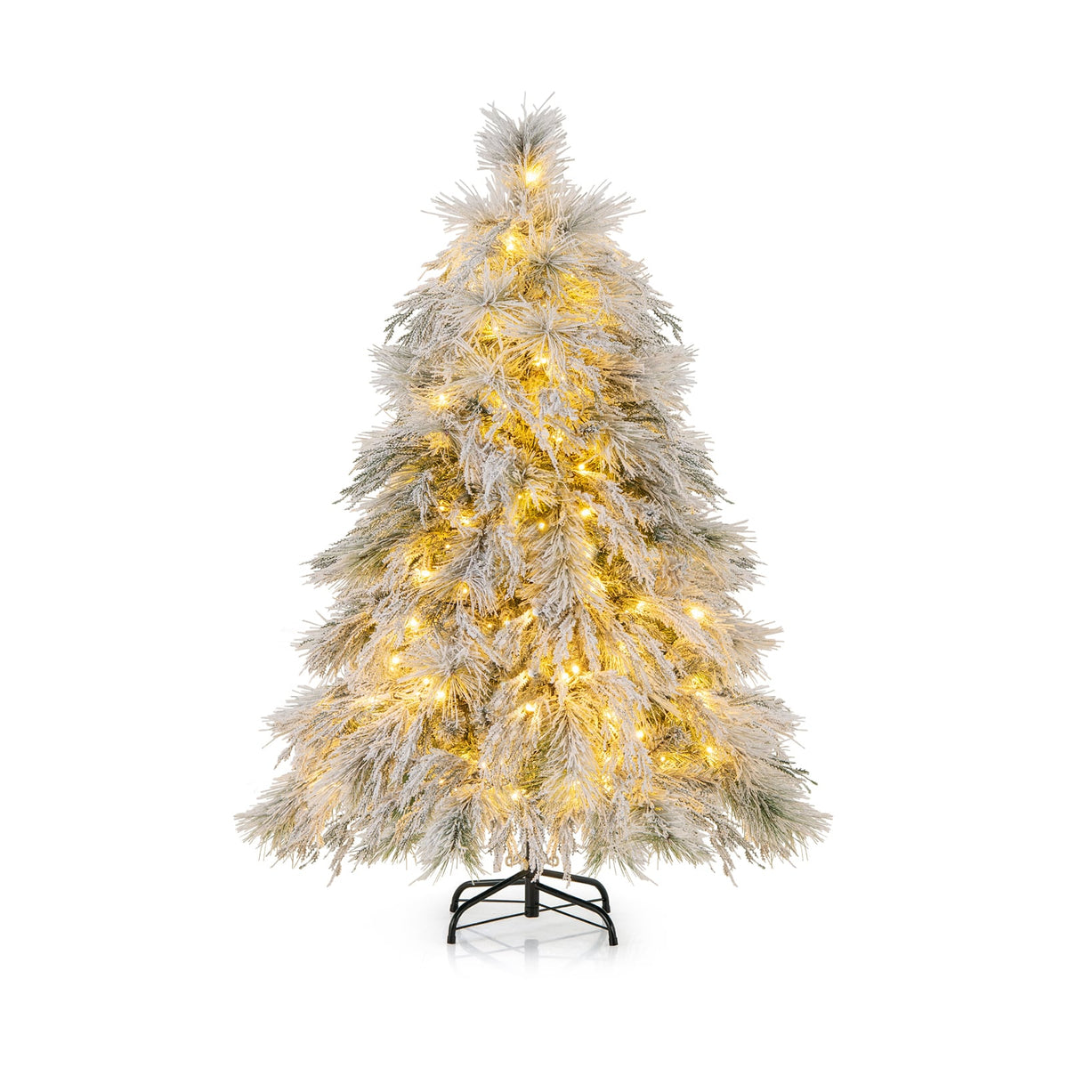 Arbre de Noël artificiel enneigé pré-éclairé