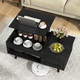 Lift top coffee table with storage