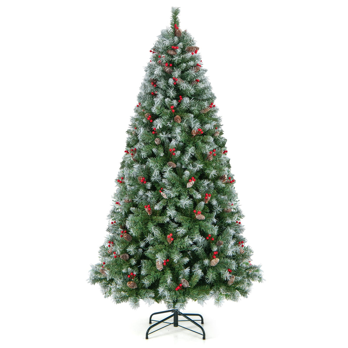 Arbre de Noël artificiel pré-éclairé de 152 cm avec lumières