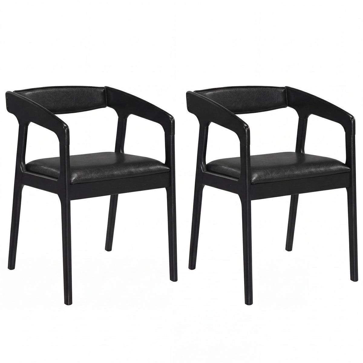 Chaise de salle à manger rembourrée — Lot de 2