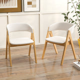 Padded dining room accent armchairs — Set of 2