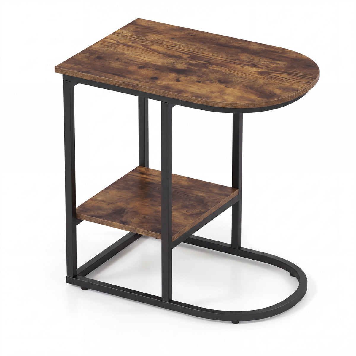 Table d'appoint en forme de C faux marbre
