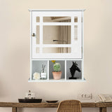 Wall mounted mirrored bathroom cabinet
