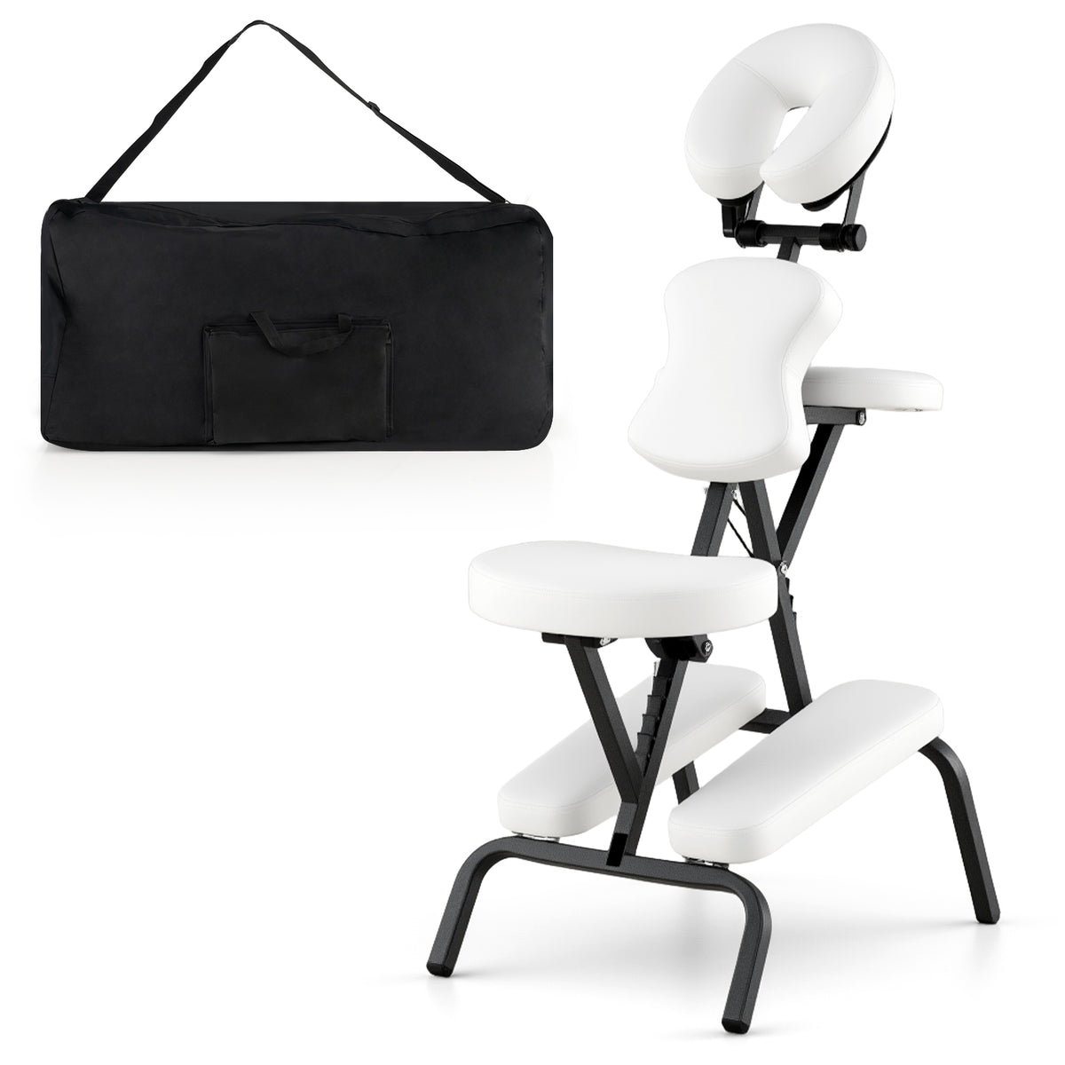 Chaise de massage portable pliable en similicuir