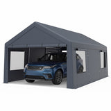 Cobertizo portátil para coche de 305 x 610 cm con 2 puertas
