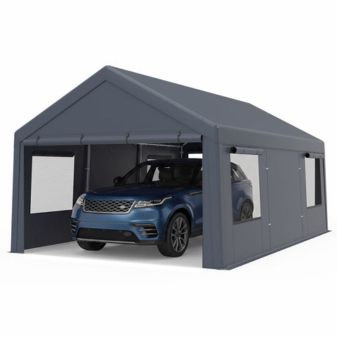 Portable Carport 305 x 610 cm with 2 Doors