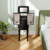 Standing Jewelry Box with 4 Drawers and Side Doors