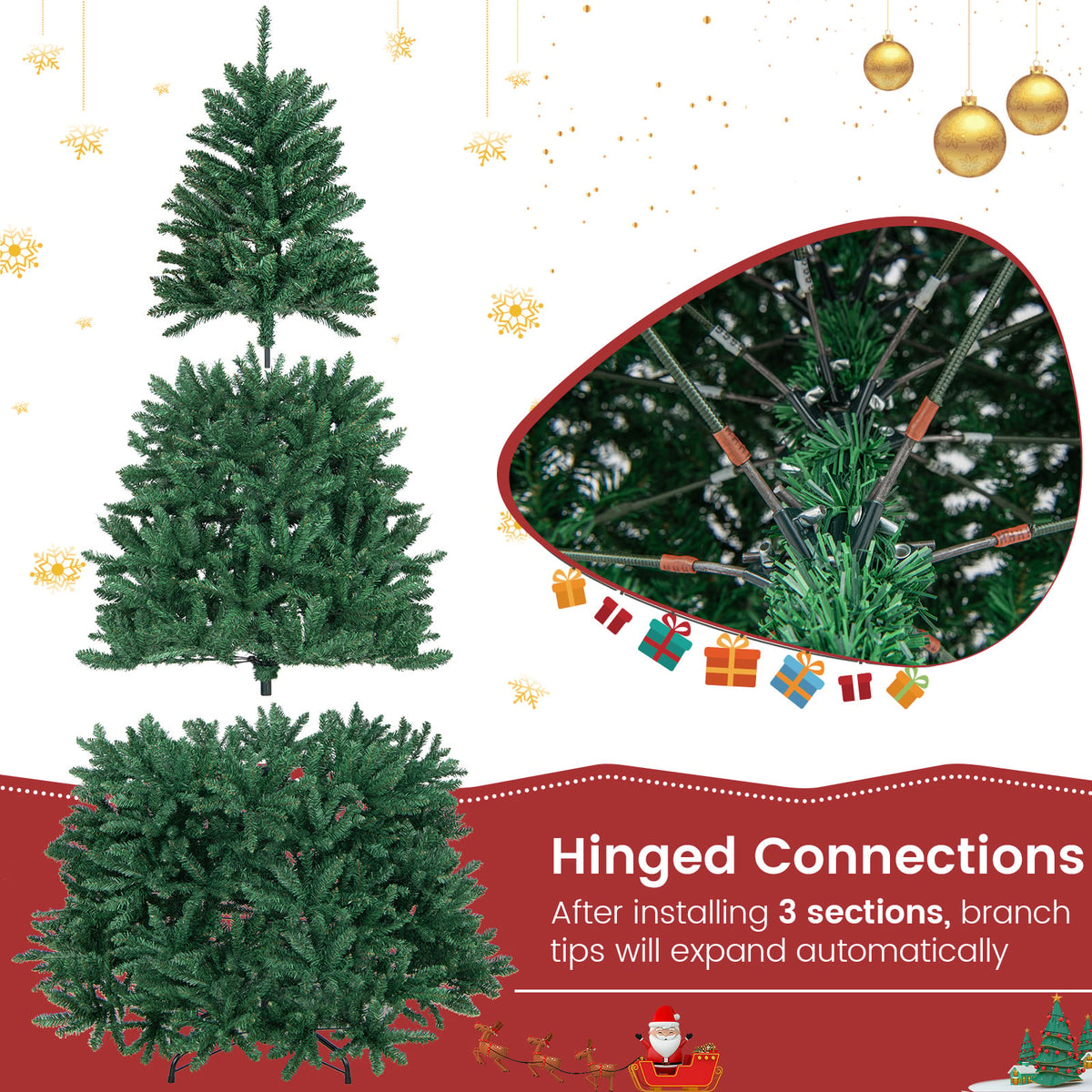 Arbre de Noël artificiel 2,3 m (229 cm)