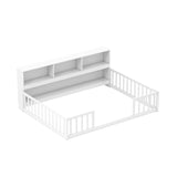 Montessori Floor Bed with Bookshelf