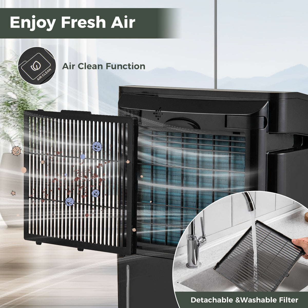 Déshumidificateur intelligent 27 L pour sous-sol