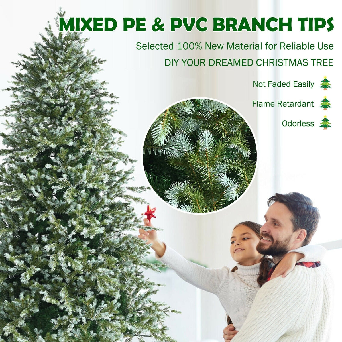 Arbre de Noël artificiel en épicéa 244 cm