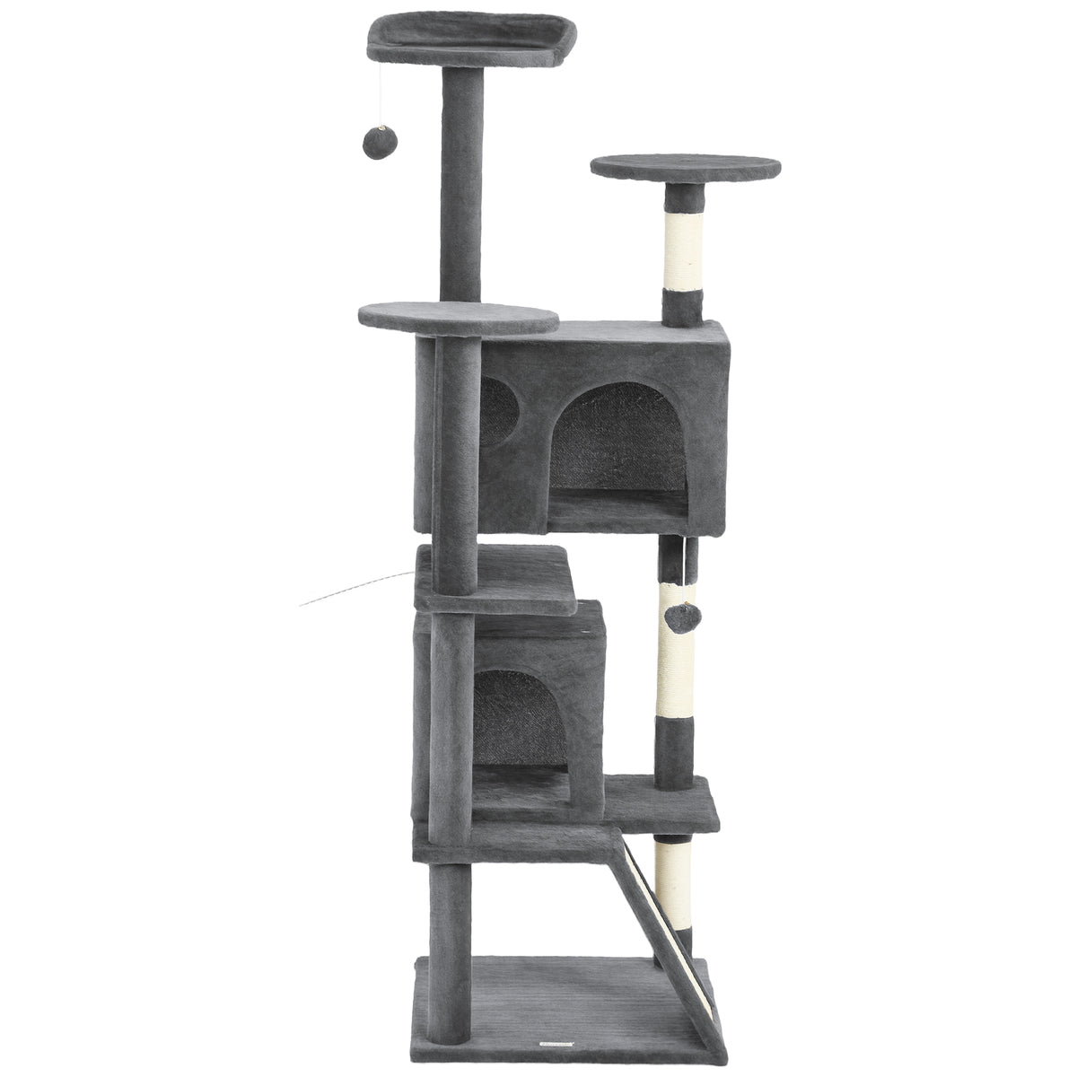 Multi-Level Cat Tree with Scratching Posts and Condo 138 cm
