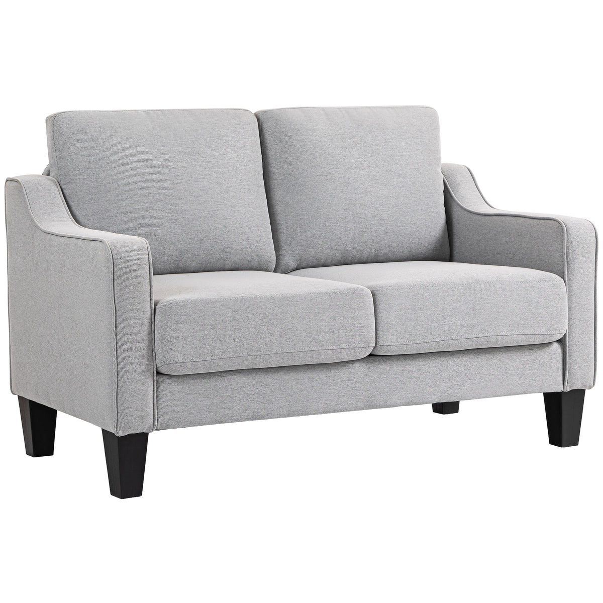 Modern Loveseat with Pocket Springs and Thick Padding