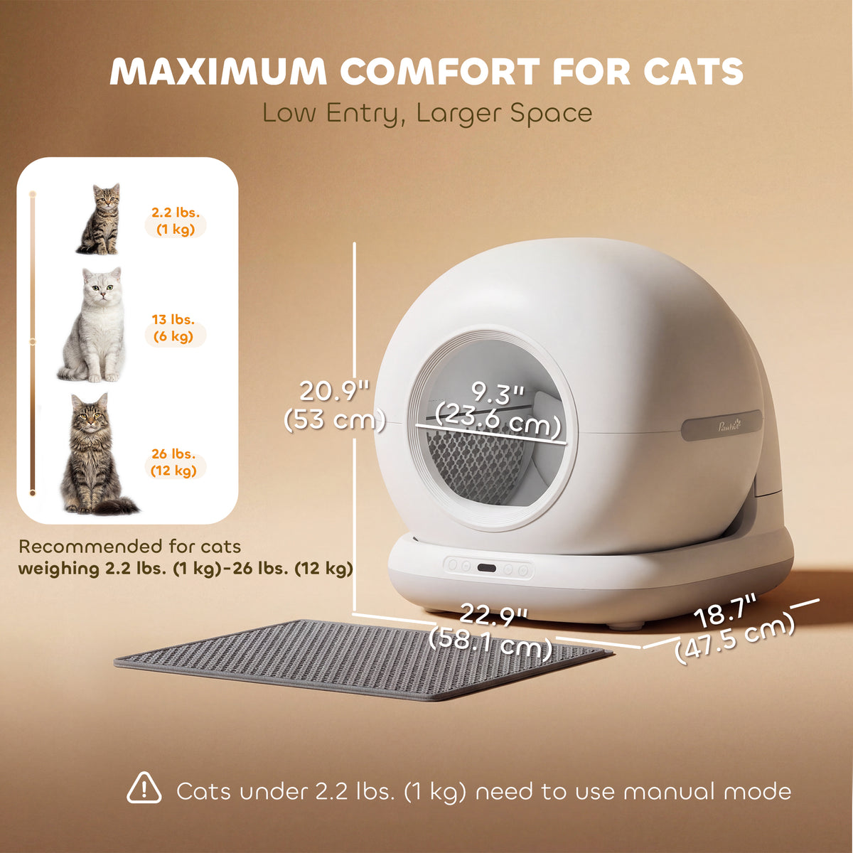 72L Automatic Self Cleaning Smart Litter Box