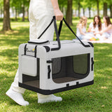 Soft-sided pet carrier bag