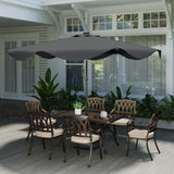 Solar LED Tilting Patio Umbrella 10 x 10 ft