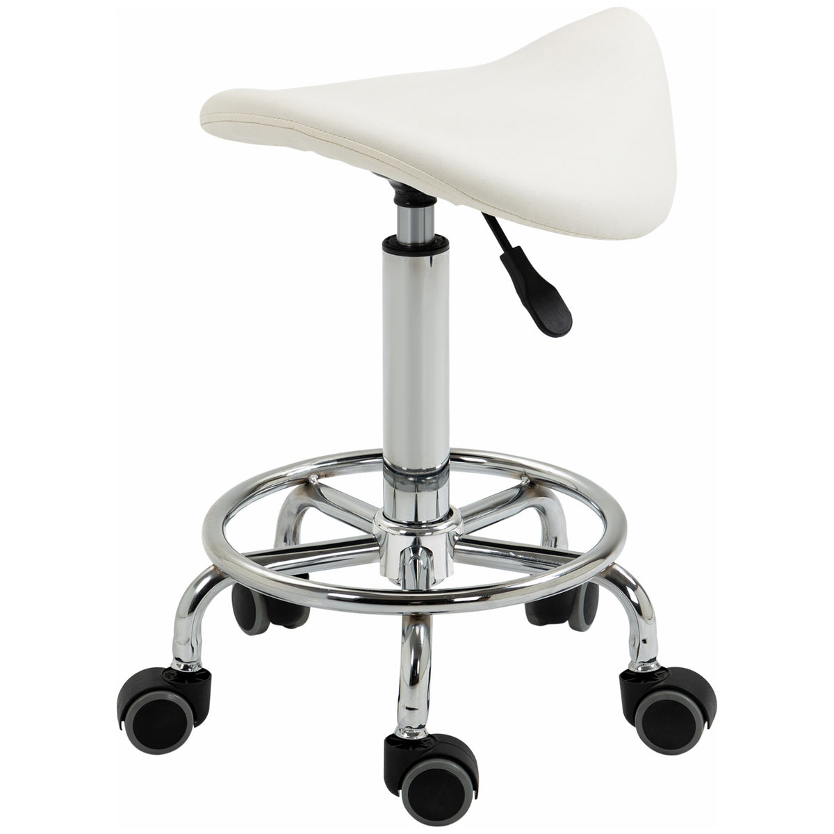 Ergonomic Rolling Salon Saddle Stool