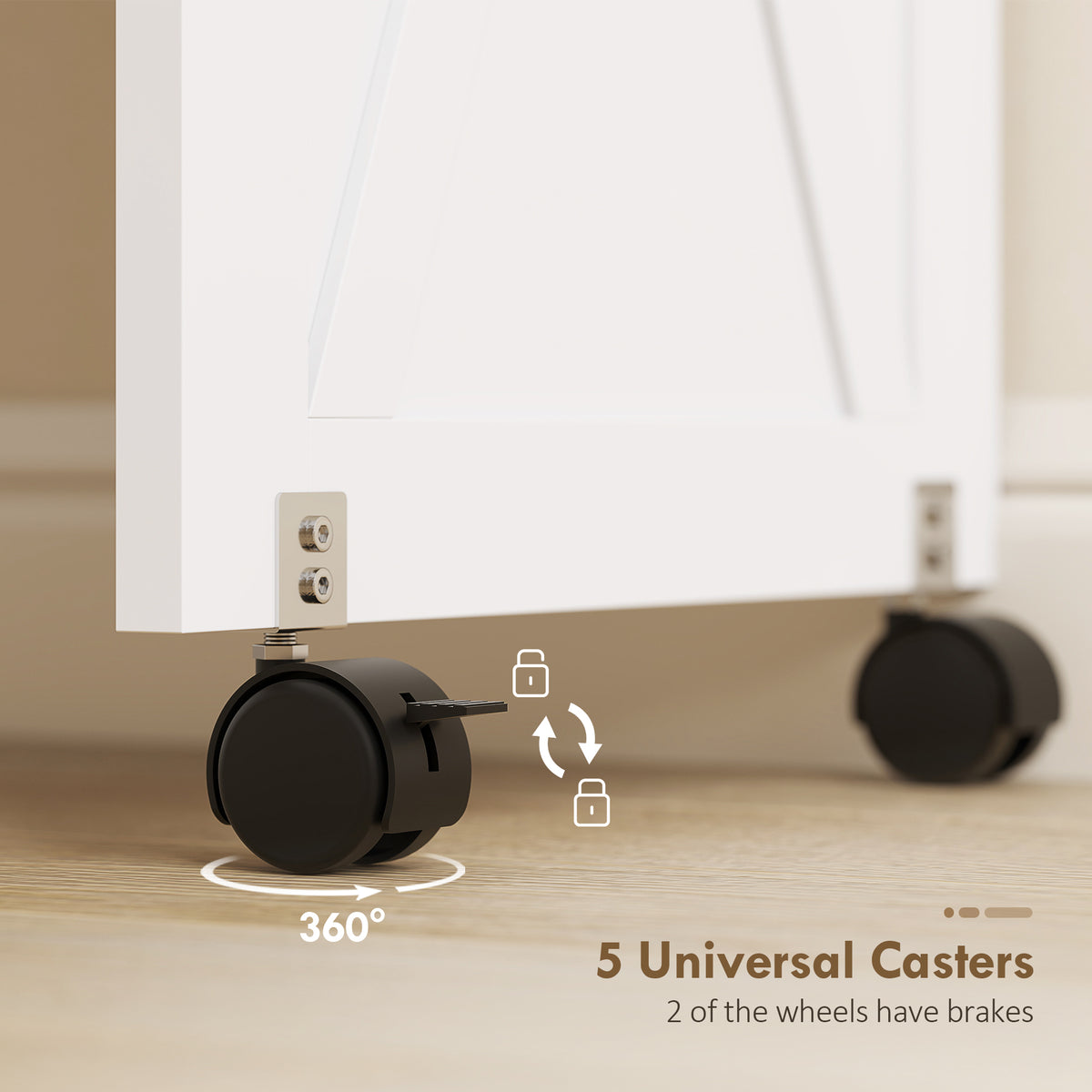 Mesa de costura plegable con almacenamiento — blanco
