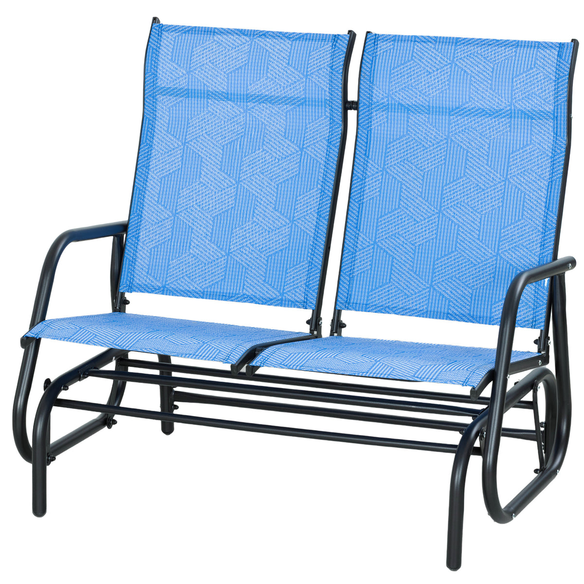 Outdoor glider bench 2 seater smooth gliding