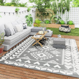 Alfombra de exterior reversible 9' x 12' — gris