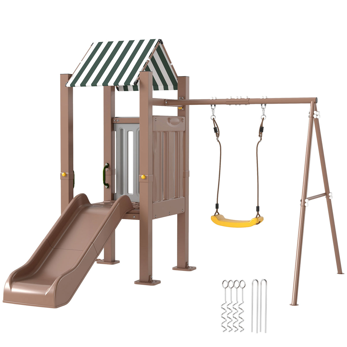 Conjunto de juegos de exterior 4 en 1 con columpio