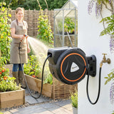 Retractable Wall-Mounted Garden Hose Reel 100ft