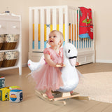 Caballo mecedor sonoro de cisne para bebé