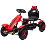 Pedal go kart for kids with handbrake