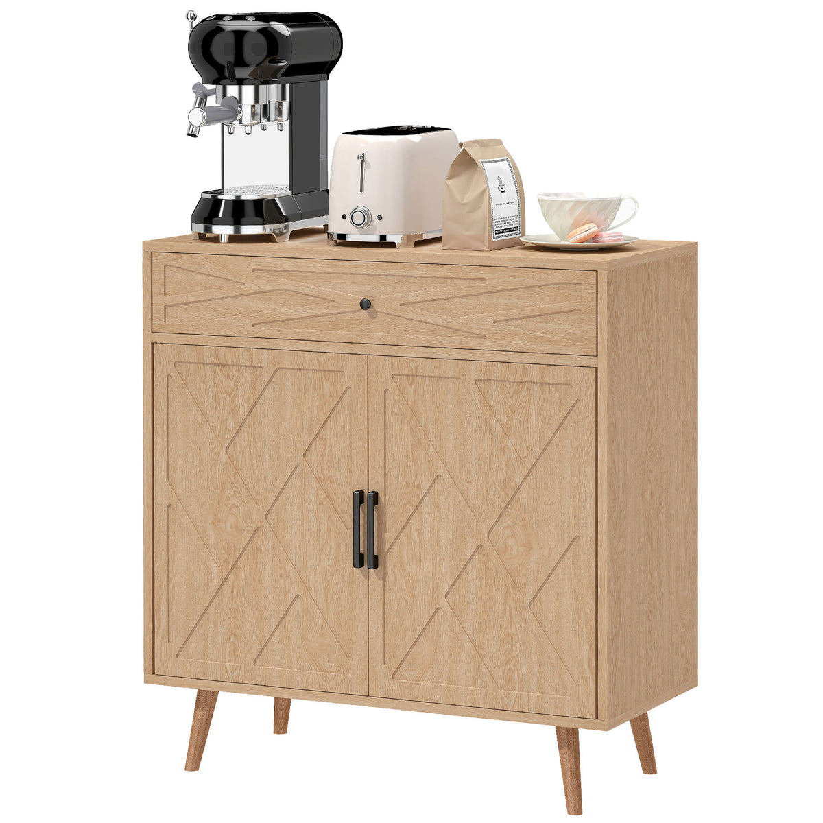 Dining room sideboard patterned doors