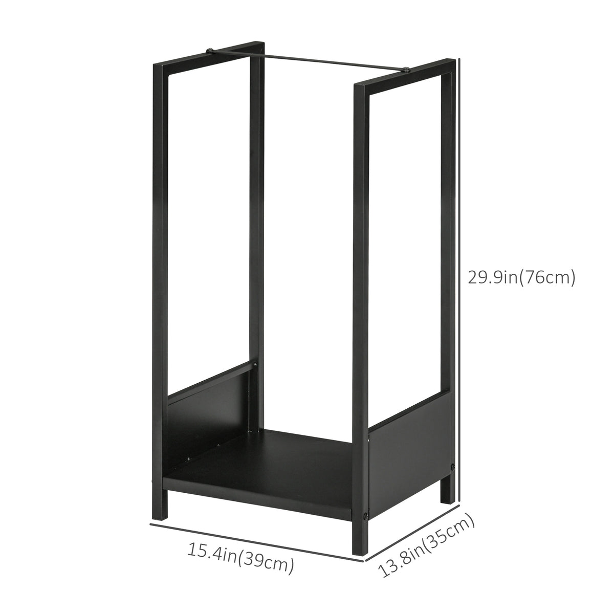 Steel Firewood Storage Rack 39 x 35 x 76 cm