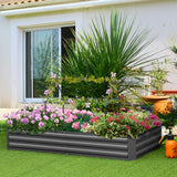 Jardinera elevada de 180 cm con 2 jaulas para tomates