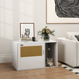Mueble para arenero de gato estilo boho