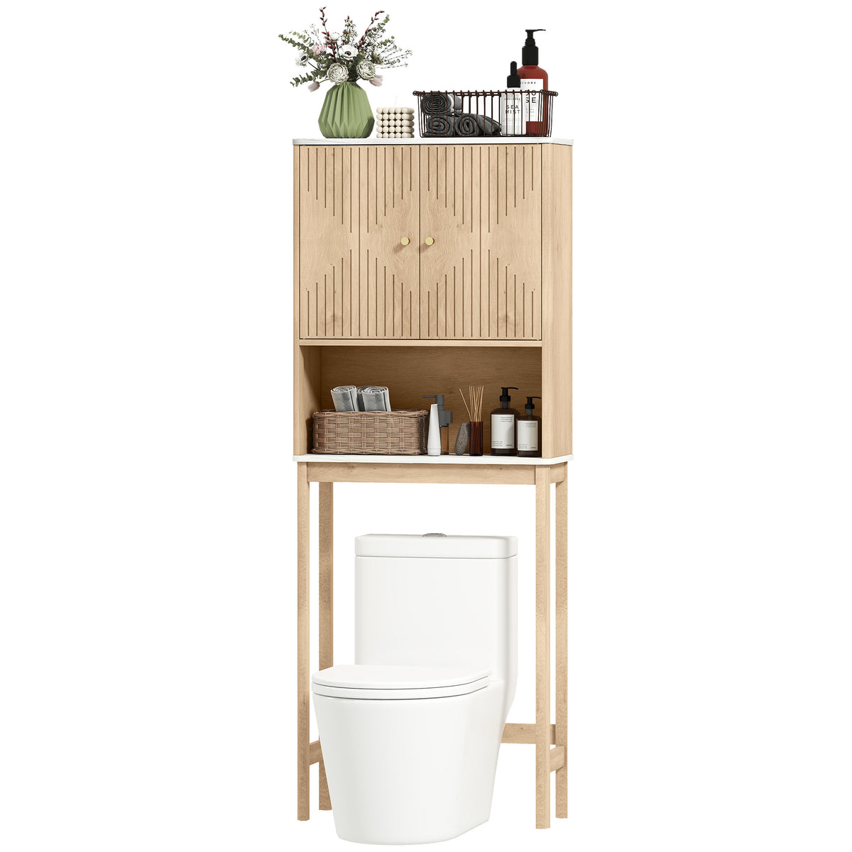 Over the toilet storage shelf