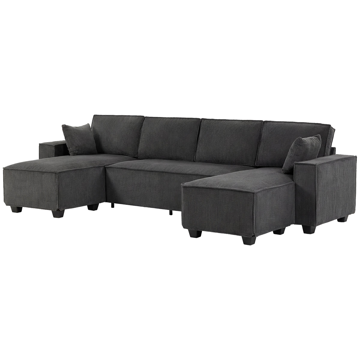 Modular U-shaped Sectional Sofa with Double Chaises