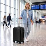Maleta rígida extensible 50 cm — negro