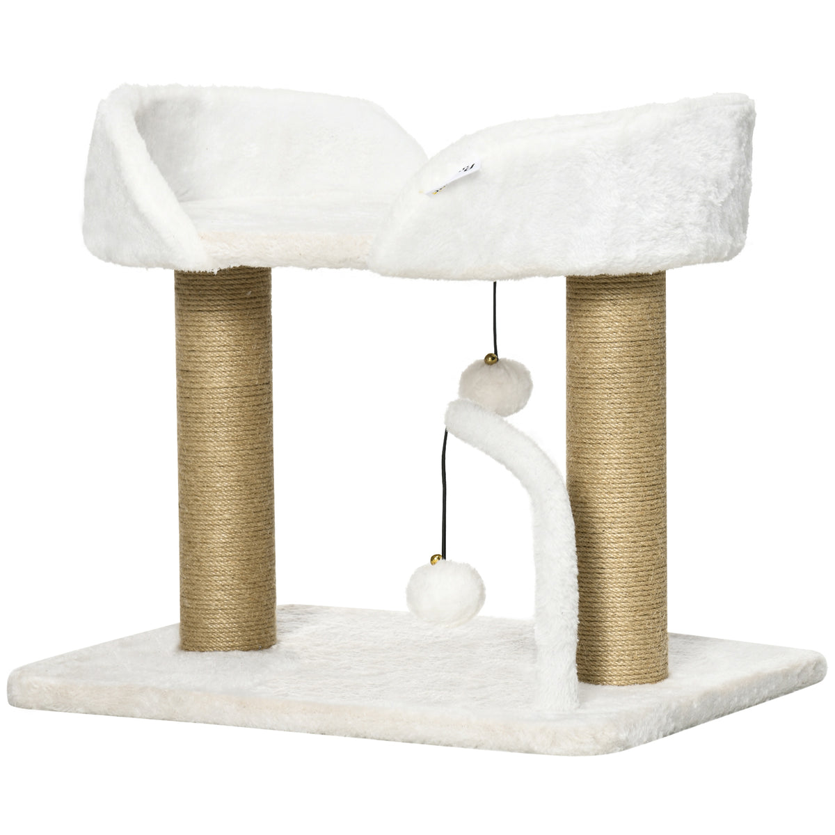 Árbol para gatos compacto con rascadores de yute