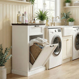 Tilt Out Trash Cabinet 10 Gallon — White